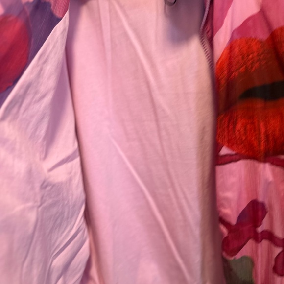 Desigual M. Christian Lacroix Lips Jacket. Pink and Red Hooded Jacket - Picture 8 of 8